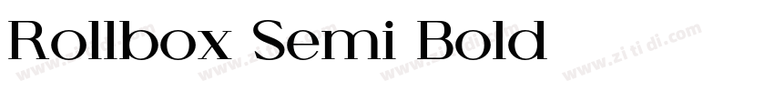 Rollbox Semi Bold字体转换